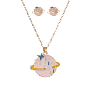 Trendz Version Coréenne Du Tempérament Fille Goutte D'huile Collier Licorne Enfants Ensemble De Bijoux - Product Image 1