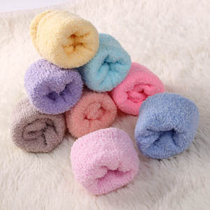 7 Màu Sắc Ngủ Mùa Đông Vớ Phụ Nữ Fluffy Dày Màu Tím Màu Hồng Cô Gái Nhiệt Ấm Cúng Mềm Mại Mờ Vớ - Product Image 2