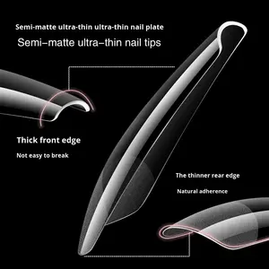 Venta al por Mayor de 216 Piezas/Caja de Puntas de Uñas Transparentes Ultrafinas de Material PMMA Mate <span class=keywords><strong>Aemi</strong></span>, Productos para Extensión de Uñas - Product Image 3
