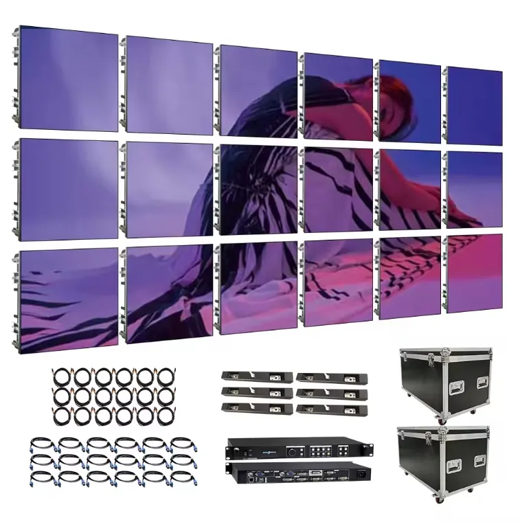 Indoor Rental P3.91 P4.81 Stage LED Video Wall P3.9 Event Pantalla LED Display Panel P2.9 P3.9 Church Advertising LED Screen