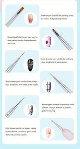 Hechunzi Rose Double Extrémité Peinture <span class=keywords><strong>Stylo</strong></span> Brosse Liner Brosse Ongles Pointillage <span class=keywords><strong>Stylo</strong></span> Nail Art Astuce Outil Ensemble Français Nail Brush <span class=keywords><strong>Manucure</strong></span> <span class=keywords><strong>Kit</strong></span> - Product Image 3