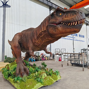 巨大な茶色のロボットティラノサウルス恐竜公園リアルライフサイズアニマトロニクスT-REX像屋内ショッピングモール - Product Image 2
