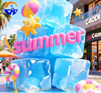 Arche gonflable personnalisée en forme de bloc de glace Chenghuang 2026 pour modèle publicitaire à grande échelle