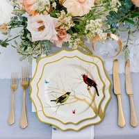 Service de vaisselle en porcelaine, assiette à dîner personnalisée, vaisselle de table, assiette de restaurant en céramique moderne, vente en gros prix 1 pièce