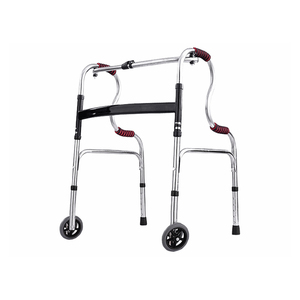 Andador plegable de acero inoxidable para personas mayores, andador de altura ajustable, suministro de fábrica - Product Image 5
