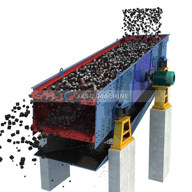 High Frequency Industrial Sand Washing Machine 4 Deck Vibrating Screen
