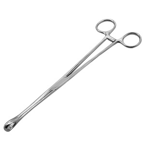 Pinzas de Esponja de Acero Inoxidable con Cabezas Dentadas Rectas y Curvas para Uso Quirúrgico y Cosmético - Product Image 1