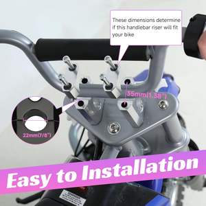 7/8 22mm vélo guidon pince de montage pour Coleman B <span class=keywords><strong>Apollo</strong></span> SSR <span class=keywords><strong>110</strong></span> 125cc <span class=keywords><strong>Dirt</strong></span> Pit Bike moto pièces Mini vélo guidon Risers - Product Image 4