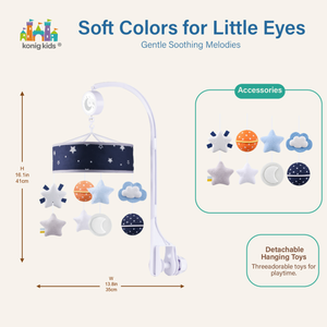 <span class=keywords><strong>Mobile</strong></span> musical pour berceau Planet Baby, jouets suspendus détachables étoile, lune, nuage, berceuses, fonctions de sécurité pour nouveau-né et nourrisson - Product Image 5