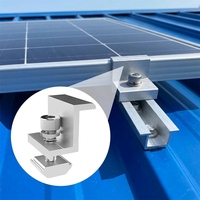 UISOLAR – Pince de fixation pour panneau solaire en gros, 30 mm, 35 mm, 40 mm, attaches d'extrémité pour panneaux solaires, pince intermédiaire en aluminium pour panneaux solaires