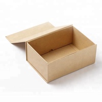 Boîte d'emballage cadeau pliable en carton kraft rigide mat avec fermeture magnétique, impression de logo personnalisée de luxe en gros, matériaux recyclés