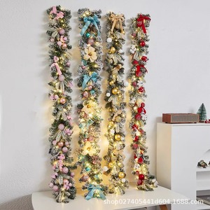 <span class=keywords><strong>Guirlande</strong></span> de Noël scintillante motif flocon de neige, style européen, en PVC, décorations nœuds et boules <span class=keywords><strong>pour</strong></span> vitrines de centres commerciaux et escaliers - Product Image 6