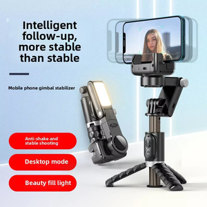 Q18 360 grados giratorio antivibración retráctil estabilizador de mano trípode de escritorio cara seguimiento PTZ soporte para teléfono Selfie Stick - Product Image 4
