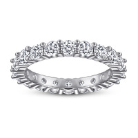 Nouvelle bague pour femme en argent S925 Tong Lin avec incrustation de zircon en cercle complet, style OL tendance, bijoux de personnalité européenne et américaine