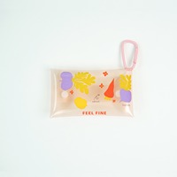 Mini pochette transparente en PVC avec bouton-pression, étui de rangement transparent pour écouteurs, porte-clés coloré, porte-monnaie, pendentif mousqueton, cadeau