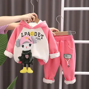 Hot Selling Warm Kids Outfits Baby Girl Clothes Tracksuit Set Kids 2 Pieces Girls Clothing Set