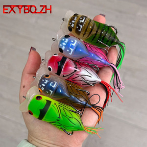 Señuelo de rana con forma de cicada para pesca de cabeza de serpiente en estanques y lagos, YJL183 - Product Image 5