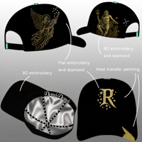 Casquette de baseball structurée haut de gamme avec broderie 3D haute densité, certifiée 5 étoiles, personnalisable avec logo pour les propriétaires de marques
