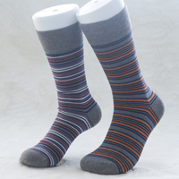 Chaussettes habillées pour hommes en mélange de bambou, écologiques, rayées, anti-odeur, anti-humidité, séchage rapide, pour le quotidien et le printemps, vente en gros sur mesure