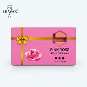 Bloc de cire dure brésilienne 500g parfum rose, <span class=keywords><strong>9</strong></span> cubes brisables pour poils épais, <span class=keywords><strong>épil</strong></span>ation corporelle indolore, vente en gros pour salons - Product Image 1