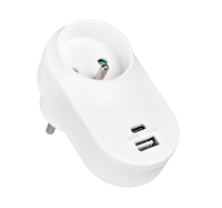 Adaptateur de prise française Pheiyon 16A 230V 3680W avec ports USB-A USB-C pour charger 3 appareils, sécurité enfant, CE RoHS, maison et voyage, IP20, OEM ODM