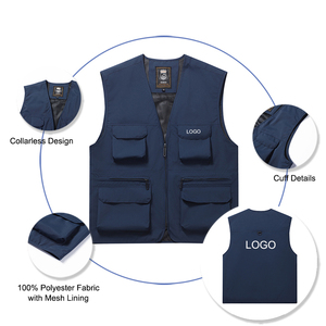 Veste tactique respirante en maille pour hommes en gros, séchage rapide, multi-poches, pour la photographie, la pêche, la randonnée, les voyages - Product Image 2
