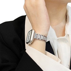 Bracelet en maille métallique pour Apple Watch, 12 mm, attaches à pression, compatible avec les bracelets intelligents Iwatch S9 Huawei Xiaomi - Product Image 5