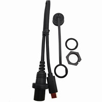 0.3M USB 2.0 Type-C Mâle Femelle AUX Montage sur panneau encastré Câble d'extension étanche Charge rapide Ordinateur conducteur en cuivre pur