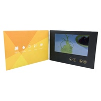Carte de vœux en papier en gros avec écran LCD 7 pouces, brochure vidéo HD aux motifs Animaux, Fées et Amour pour le marketing professionnel
