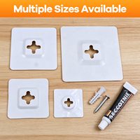 Assortiment de supports muraux en verre pour miroirs, plaques de suspension en métal pour cadres photo, matériel de fixation pour œuvres d'art et miroirs muraux