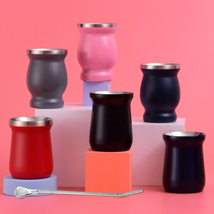 Mug à thé isotherme fantaisie imprimé 8oz, vente en gros, en acier inoxydable 304, gourdes à Yerba Maté 230ml, tasse à café et thé - Product Image 1