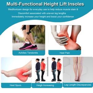 Soletta Ortopedica Regolabile per Discrepanze in Lunghezza delle Gambe, <span class=keywords><strong>Dolore</strong></span> al Tallone, Lesioni Sportive, Tendinite d'Achille e Aumento dell'Altezza - Product Image 4