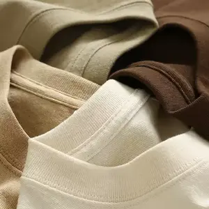 เสื้อยืดผู้ชายผ้าคอตตอนหนานุ่มสีขาว ยี่ห้อ YWGH ขายส่งยอดนิยม รับสกรีนโลโก้ เสื้อยืดโอเวอร์ไซส์ สกรีนโลโก้ตามสั่ง - Product Image 3