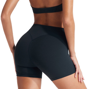 Shorts de Yoga de Cintura Alta con Efecto Levanta Glúteos, Spandex/Nylon Transpirable, Ropa Deportiva Adelgazante para Actividades al Aire Libre - Product Image 4