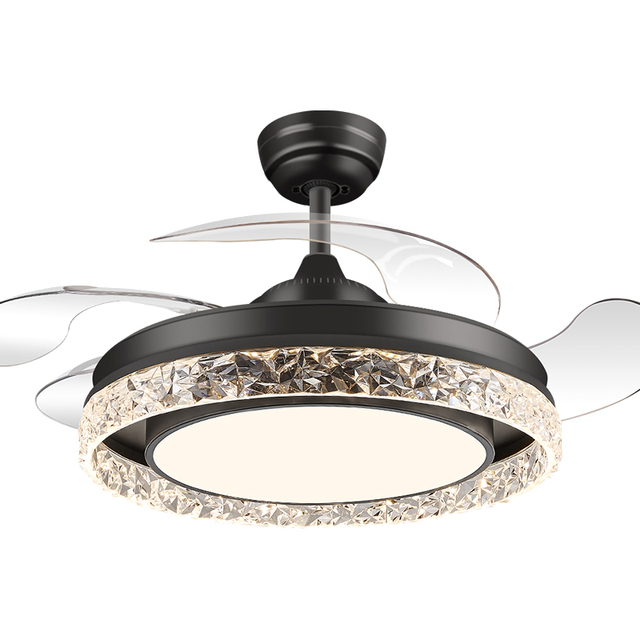 Y006A Modern Remote Control 42inch Bladeless 110/220v Ceiling Fans with Lights Lamp Led Designer Luz Con Ventilador Oculto Techo