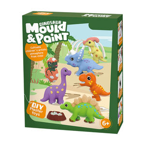 Kit de pintura de yeso divertido superventas, molde de dibujos animados, dinosaurio de yeso, juguetes Diy para niños, juguetes educativos para dibujar - Product Image 1