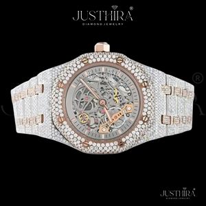 Unique Design Fashion Moissanite Diamond Quartz <b>Watch</b> Women Jewelry Style Steel Strap <b>Waterproof</b> Wristwatch Available For Sale - Product Image 3