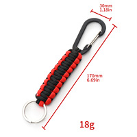 Großhandel Multifunktion ale Outdoor Anti-Lost Trage gurt Wasser flasche Haken Lanyard Gewebte Werbe Fallschirm schnur Schlüssel bund