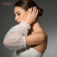 Manches en maille transparente à une seule couche YouLaPan VM10, design à poignets élastiques, style polyvalent pour robes de mariée