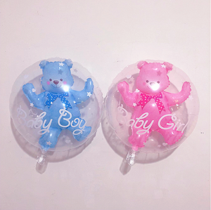 2020 nueva llegada un poco oso en forma <span class=keywords><strong>de</strong></span> globo en un 24 pulgadas transparente redonda <span class=keywords><strong>de</strong></span> la fiesta <span class=keywords><strong>de</strong></span> globo <span class=keywords><strong>de</strong></span> helio - Product Image 2