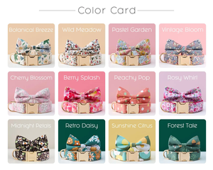 Collar Floral para Perro con Lazo y Correa, Placa de Identificación Grabada Personalizada, Hebilla Metálica, Collar Ajustable para Perro, Múltiples Colores, Regalo para Mascotas - Product Image 5