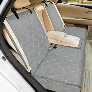 Asiento de coche del perro cubierta impermeable para mascotas asiento cubierta antideslizante y de servicio pesado mascota cubierta de asiento de coche para perros y reposabrazos se adapta a los coches