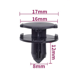 Clip en plastique robuste 17mm 16mm 12mm 8mm pour réparation et remplacement de garnitures de pare-chocs de camion et panneaux de porte, fixation automobile - Product Image 1