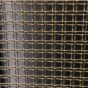 Factory Direct Sale Decorative 304 Stainless Steel <b>Wire</b> Woven Square Hole Crimped <b>Mesh</b> Fence Bending Cutting Powder Coating - Product Image 5