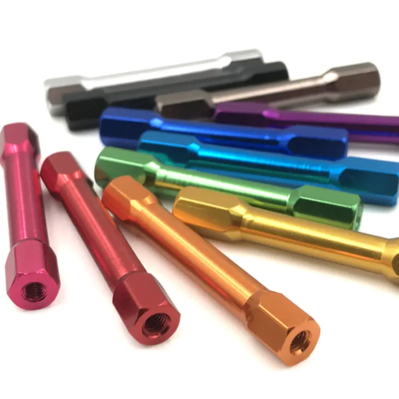 Oem Coloré M3 Entretoises Goujons Double Tête Hex Entretoise En Aluminium Étape Pilier Vis M3 Aluminium Hex Socket Standoff