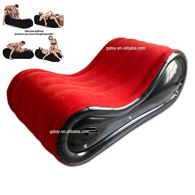 Kamar Tidur Pasangan Kursi Panjang Sofa Tiup Furnitur Seks dengan Cahaya