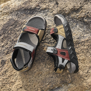 Nuovi <span class=keywords><strong>Sandali</strong></span> Sportivi in Morbida Pelle Bovina Genuina con Suola in Gomma MD, <span class=keywords><strong>Sandali</strong></span> <span class=keywords><strong>da</strong></span> Trekking per Uomo e Donna, Ciabatte Casual - Product Image 4