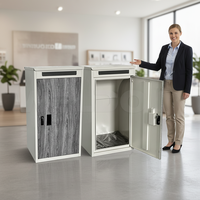 Boîte à colis robuste pour la maison, boîte aux lettres en métal durable, résistante à la rouille, sécurisée, pour la cour extérieure, usage résidentiel