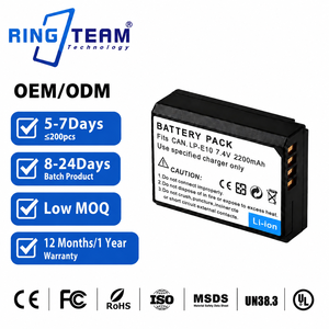 Batería LPE10 LP-E10 de Fábrica OEM para Cámaras DSLR <span class=keywords><strong>Canon</strong></span> <span class=keywords><strong>EOS</strong></span> 1100D <span class=keywords><strong>1200D</strong></span> 1500D 2000D 1300D, Baterías Digitales para Fotografía - Product Image 1