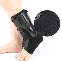 Attelle de cheville à lacets avec éclisses latérales rigides, support de compression SEBS pour l'avant-pied, respirante et ajustable